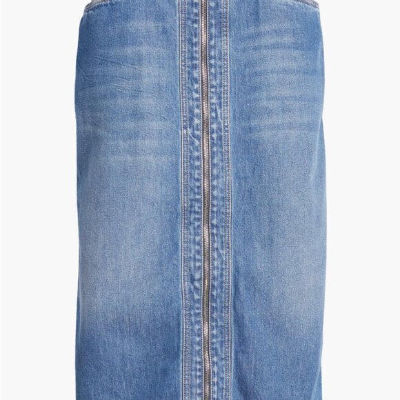 Exposed Zip Nonstretch Denim Pencil Skirt Closed Denim - Picture 13 of 15